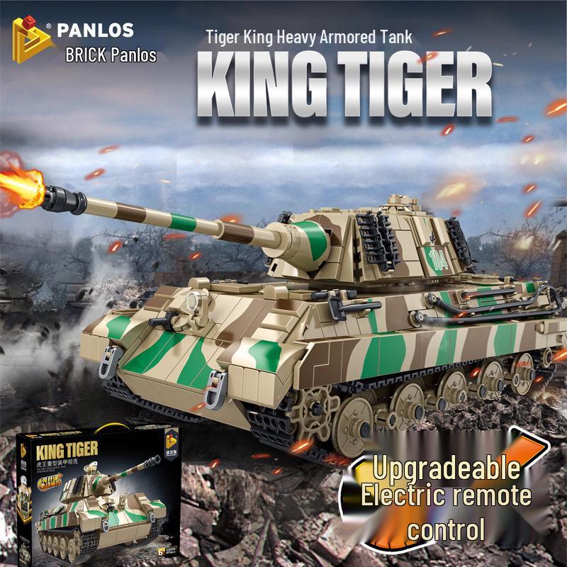 Cross-Compatible Lego WW2 Tiger T28 Heavy Battle Tank Fighter Building Blocks for Kids