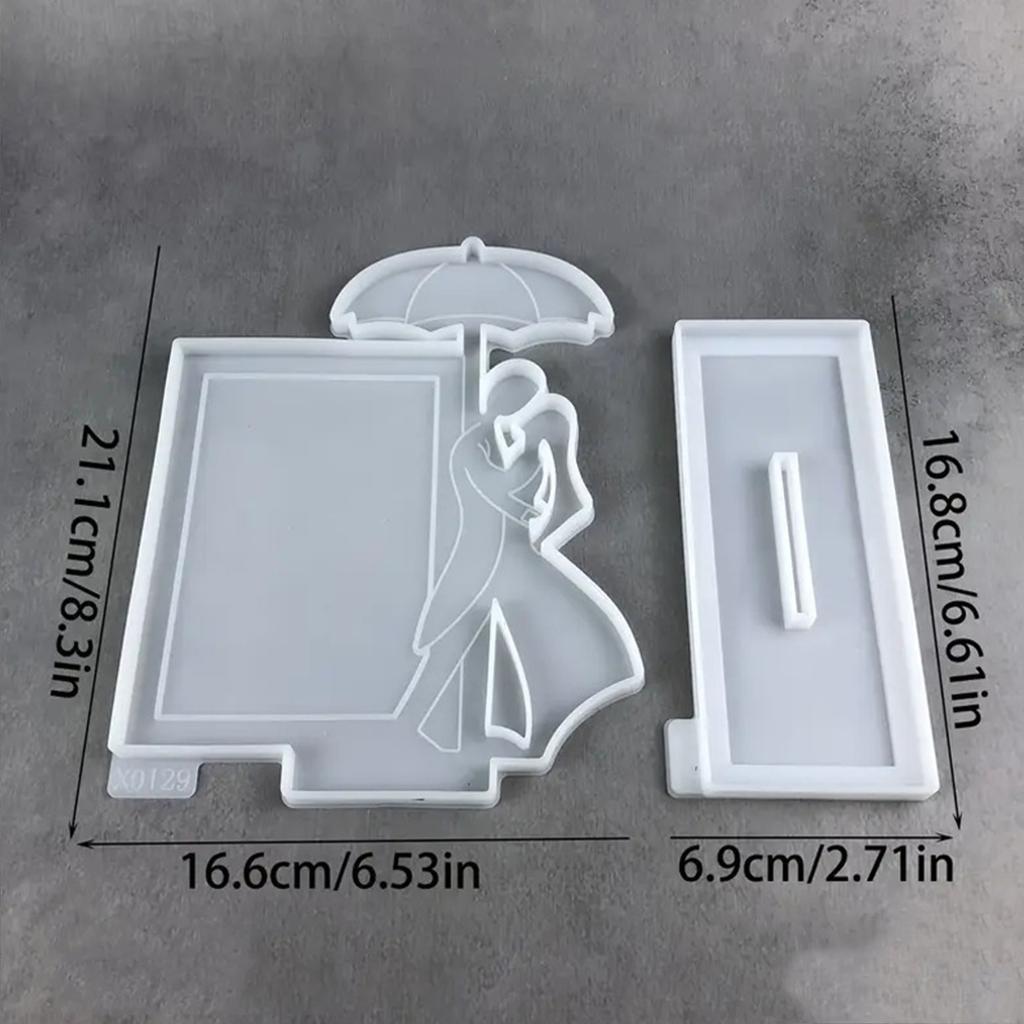 Silicone Couple Mold for Epoxy Resin Casting Perfect for Creating Personalized Photo Frames and Decorative Keepsakes