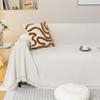 Two-seat Sofa Chenille Reversible Sofa Towel for Decoration Couch Cover With Fringes Throw Blanket Chair Slipcover for Pets Kids