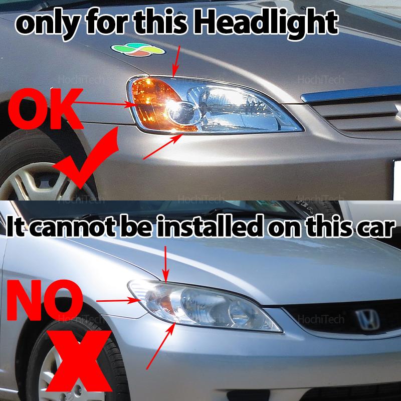 For Honda Civic ES1 ES8 ES5 ES7 Pre-facelift 2001~2003 Transparent Glass Lamp Headlamp Cover Headlight Cover Shell Lampshade