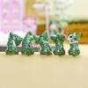 9Pcs Cartoon Cat Figure PVC Kitten Statue Mini Animal Figurine Home Office Desktop Decoration