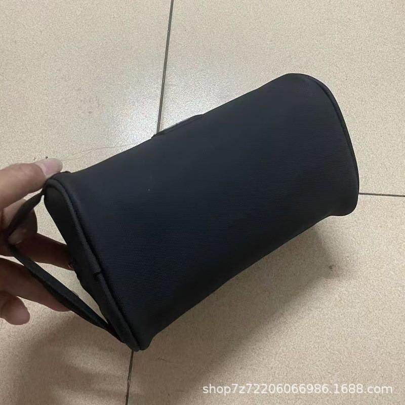 Waterproof Travel Toiletry Bag Women - Large Capacity Portable Cosmetic Organizer With Handle PVC Material Black Casual