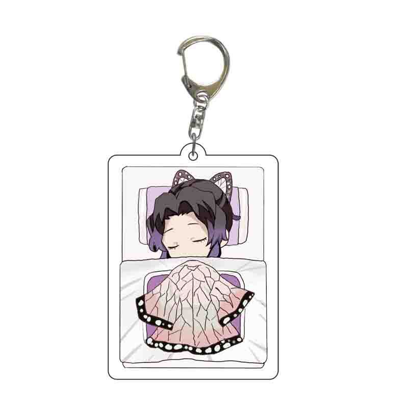 Demon Slayer Anime Keychain Acrylic Transparent Keychain Pendant Accessories For Fans Collection Gift Cosplay Merchandise