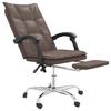 Vidaxl Foldable Office Chair, Brown, Faux Leather