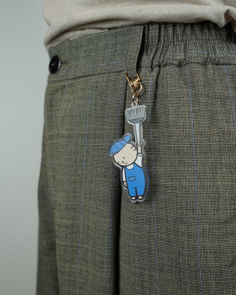 WHYSOCEREALZ Work Is Stressful Key-Ring (Janitor)