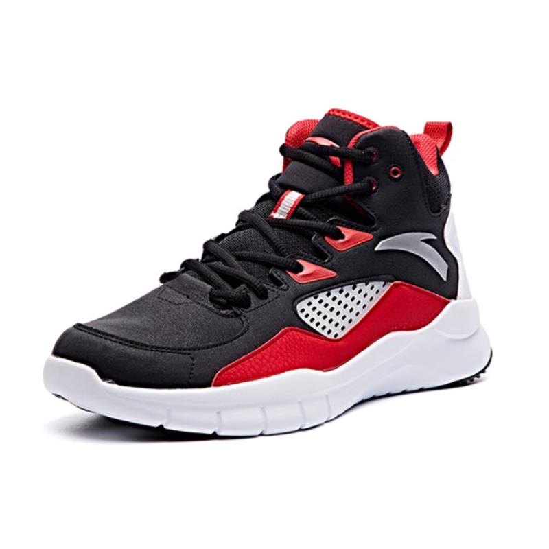 Anta Star Trail 4 Basketball Shoes Men's Mid Top Black Red Sneakers 91731132-2