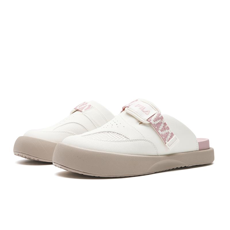 FILA SMILA Closed Toe Slippers Women's Milk White/Breeze Purple F12W621508FGZ