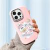For iPhone 15 14 13 11ProMax 14 15 16 Samsung S25 S24 S23 S22 Redmi 10 13 14C Cartoon Black Cat Silver Edge Soft Liquid Silicone Protective Casing