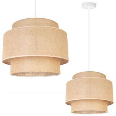 Hanging Lamp, Ceiling Chandelier, Lampshade, Boho Juta