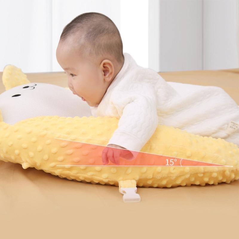 Cartoon Baby Support Pillow for Newborns Helping Relieve Gas and Colic Soft & Breathable Mood Comforting Doll Toy
