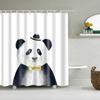 Cartoon Animals Cat Bird Giraffe Shower Curtains Bathroom Curtains Waterproof Polyester Bath Screen Curtain with 12 Hooks