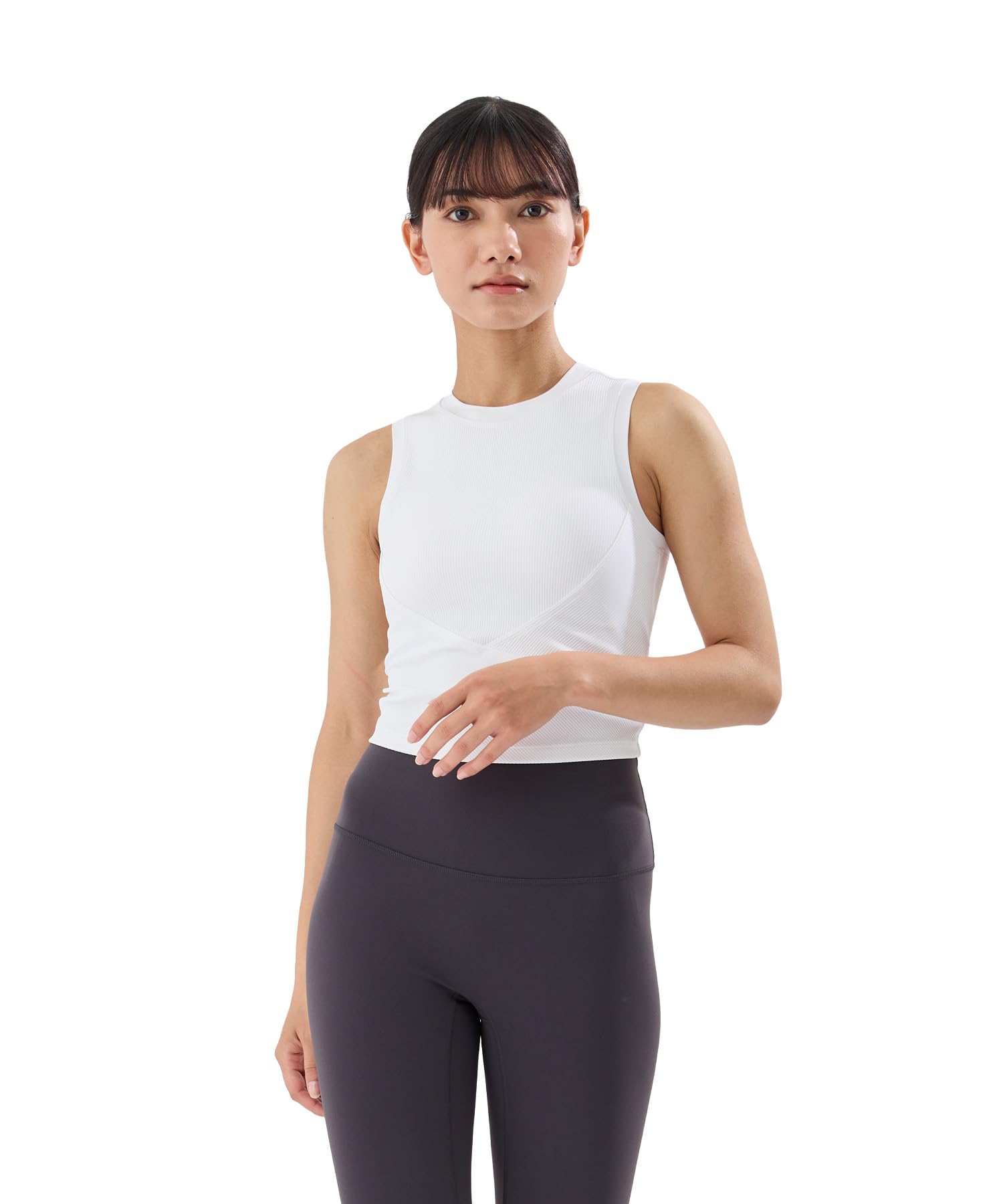 

Топ-бра Zen Wear для максимального комфорта и легкости йоги, высокий, с чашками - Разработан для движения инструктором. Женская одежда, Дышащая, Эластичная, Поддержка, белый