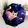 1 Stück Katzen-Garten-Automatik-Öffnungs-/Schließ-Falt-Kompaktregenschirm, 8-Speichen stabiles Dach, Leichtgewicht tragbar, Tägliche Nutzung, Geschenk, Outdoor-Regenschirm, Reise