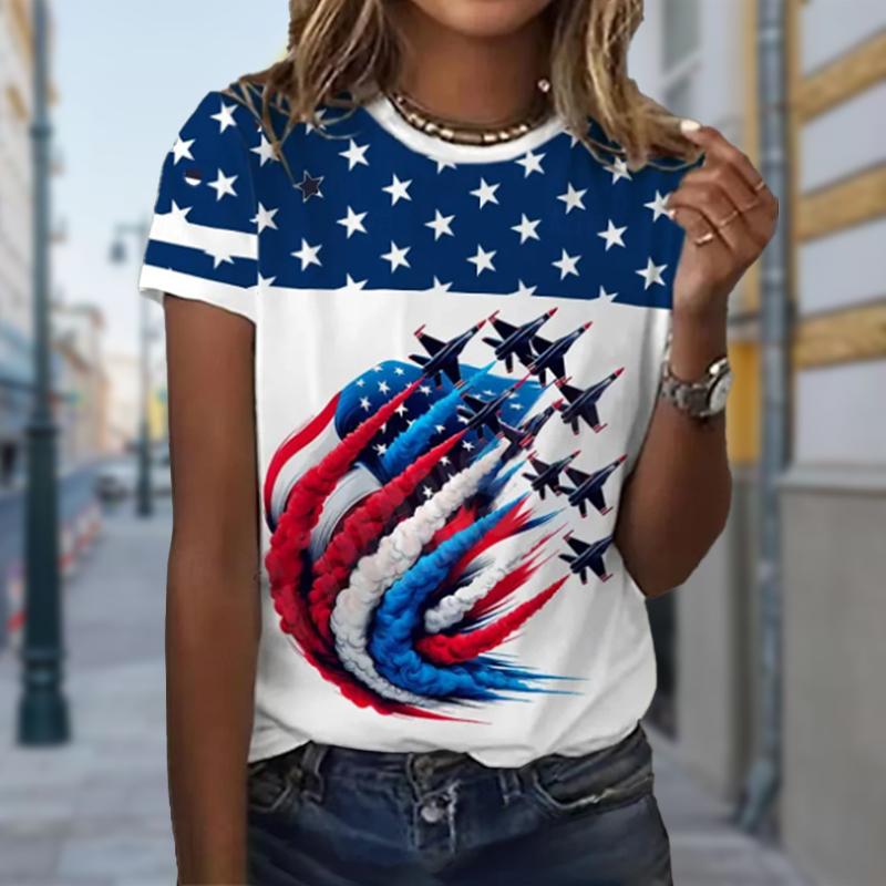 

Женская летняя футболка Универсальная Ретро Мода Футболки с коротким рукавом Повседневные Принтованные Топы 8XL