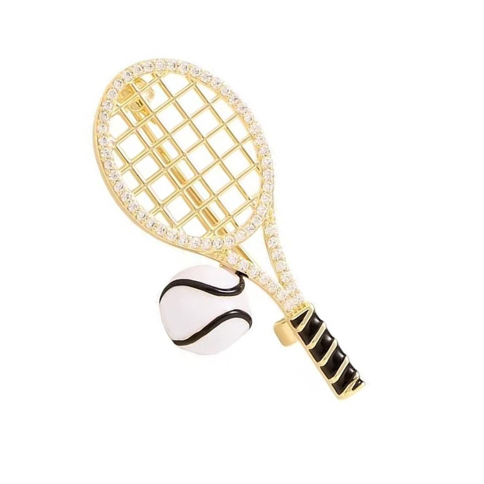 

Спортивная брошь-булавка в виде теннисной ракетки, сплав, легкий дизайн, надежный замок для повседневных мероприятий и активного отдыха