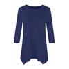 Women's Fashion Casual Round Neck Seven-point Sleeve Shirt Belted Loose Comfortable Top