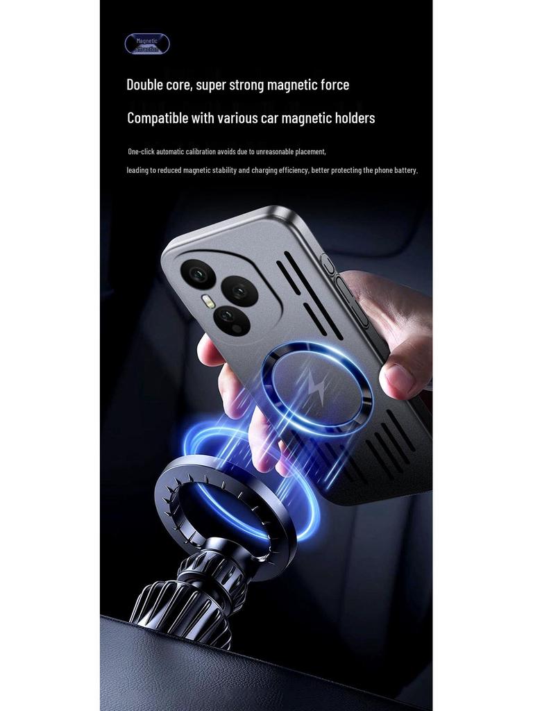 Honor 400 Magnetic Full Coverage Phone Case - Metallic Finish for Men and Women