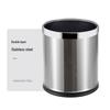 Fireproof Double-Layer Stainless Steel Trash Can for Hotels & Game Rooms