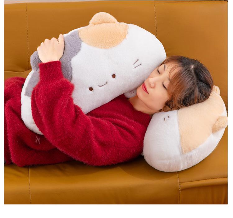 Calico Cat Plush Toy Pillow - Long, Cute, and Huggable Doll for Girls