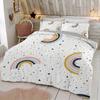 Trendy Pastel Colors Rainbow Bedding Set Boys Duvet Cover 150x210 200x200 With Pillowcases And Zipper