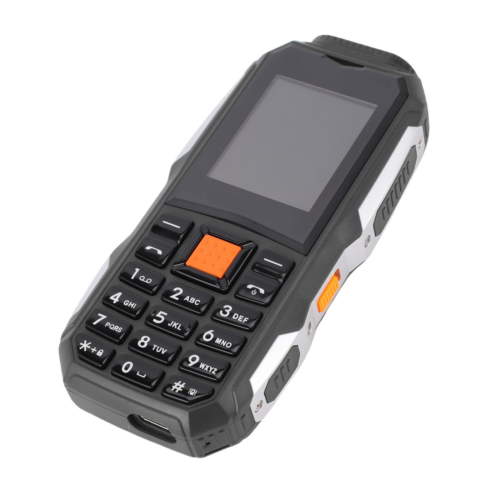 

2800 мАч Долгое время ожидания Мобильный телефон для пожилых людей Экран 1,8 дюйма Две SIM-карты Двойной режим ожидания Без шума Телефон для пожилых людей с фонариком MP3 чёрный