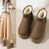 Snøstøvler med tykksåle og høy hæl i store størrelser for kvinners vinter nye fløyel fortykket student bomullssko bomullsstøvler