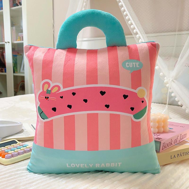 Toy Plush Cartoon Cushion Pillow With Removable Cover Sofa Office Nap Doll Gift