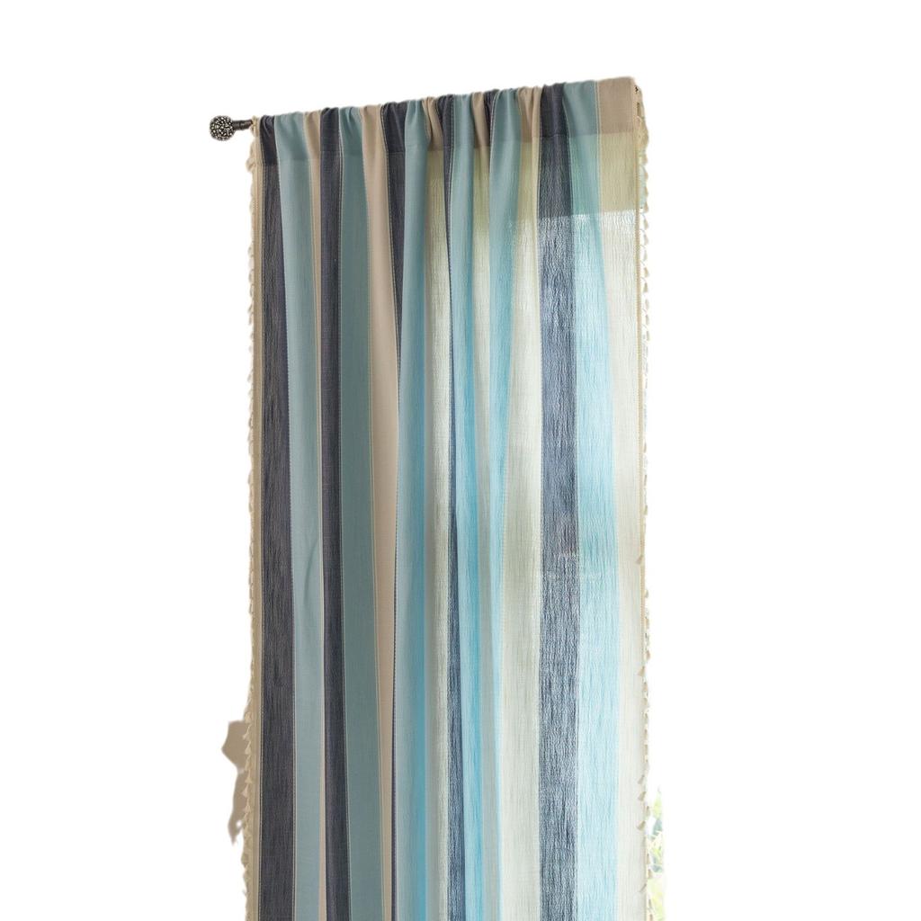 Long Stripe No Punching Bedroom Kitchen Living Room Floating Curtains Finished Small Curtains Partition Curtains