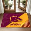 Brisbane Broncos Design Crystal Velvet Rug Soft Decorative Mat for Bedroom Entrance