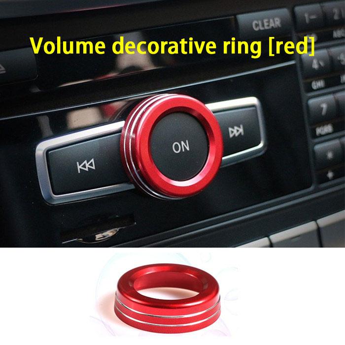 

For Mercedes Benz SLC R172 SLC300 Car Steering Wheel Air Conditioner Vent Outlet Frame Button Trim Cover Interior Modification червоний