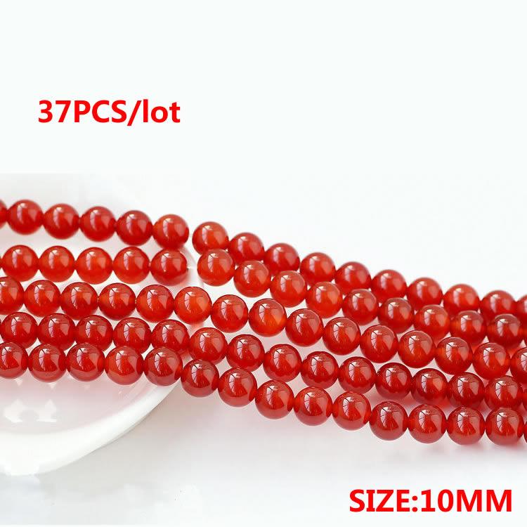 Red carnelian Natural Stone High quality Round Loose beads ball Smooth Onyx 4/6/8/10/12MM charm Jewelry bracelet Making DIY