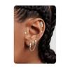 Trendy Gold Ear Cuff Set: Simple & Personalized Pendant Earrings for Women - Perfect for Parties & Travel