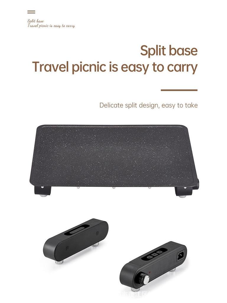 Smokeless Non-stick Multi-functional Electric Griddle and BBQ Pan