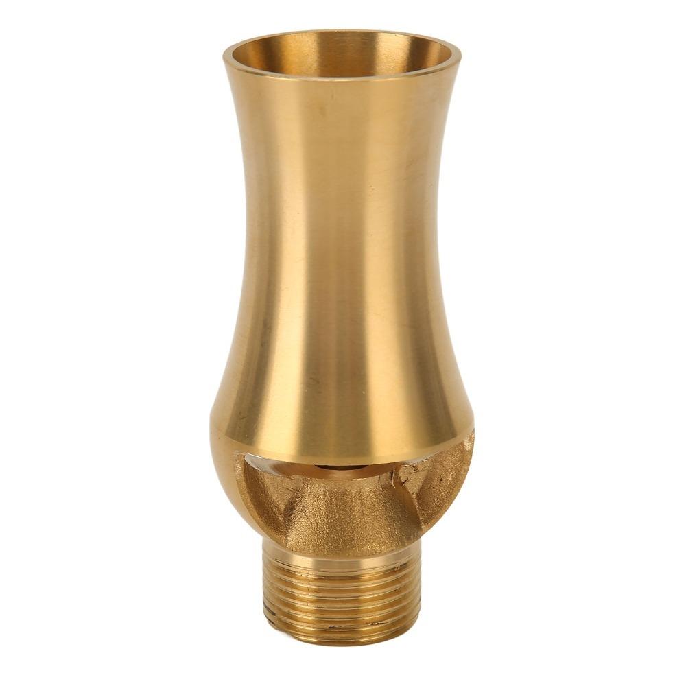 Brass Pond Water Fountain Nozzle G1/2 Female To G3/4 Male Thread G1/2 Male Thread Water Fountain Sprinkler Gold