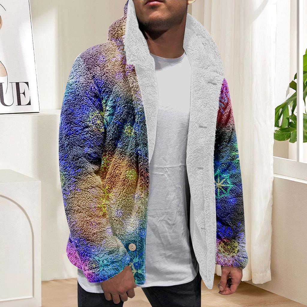 Men'S Winter Zipper Hooded Fleece Sweatshirt With Patch Pocket Casual Jacket