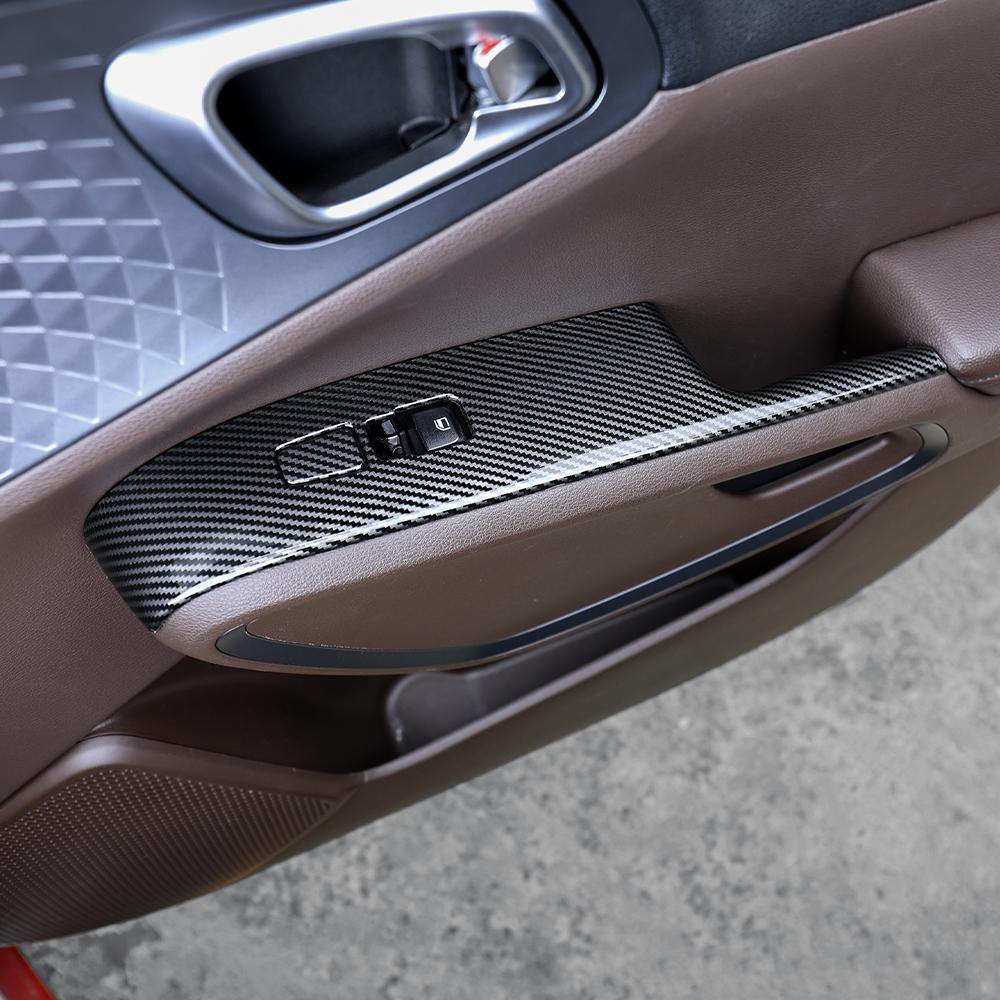 For Kia Soul 2020-2026 Window Button Cover Car Door Armrest ABS Decal Panel Window Button Trim Interior Accessories LHD