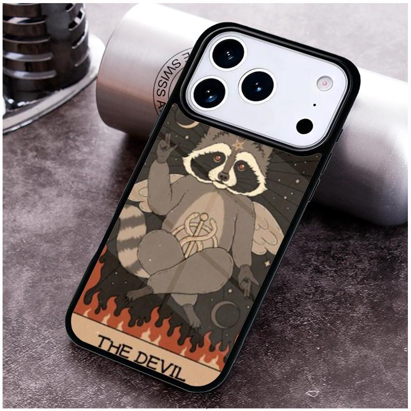 

Raccoon Art Tarot Phone Case for iPhone 17 16 15 Pro Max Air 14 13 12 11 Plus Shockproof Capa Cover iPhone 16 Plus