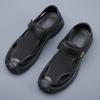 Summer Leather Breathable Mesh Casual Leather Shoes Men's Bag Head Sandals Trendy Outdoor Beach Shoes Men's Comfort