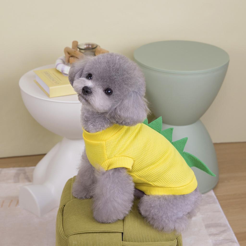 Pet Dinosaur Vest, Cat Pet Clothes, Summer Exclusive Cool and Not Sultry Splicing Contrasting Dog Clothes