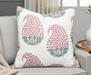 1pc Indian Block Print 10x10 Inch Throw Pillow Cover - Pink Sage Floral Buti Moti...