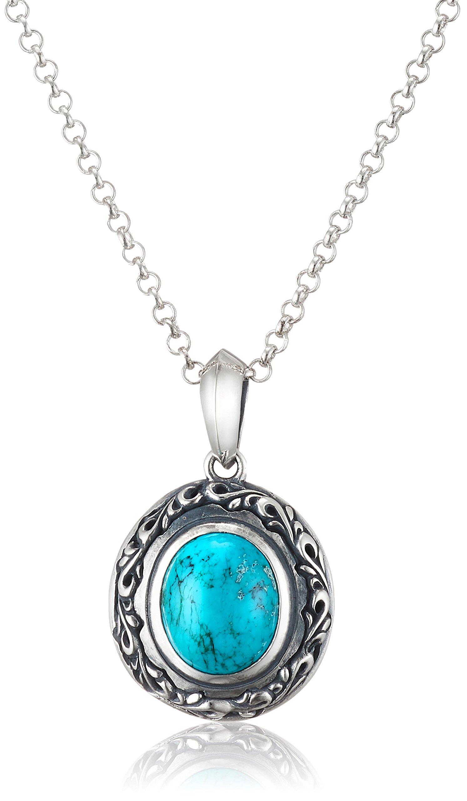 

FREE STYLE Arabesque Turquoise Silver Necklace [Free Style] Men s FSP991-TQ00950