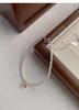 Color-Changing Heart Moonstone and Pearl Sterling Silver Bracelet - High-End Light Luxury Women’s Beaded Bracelet