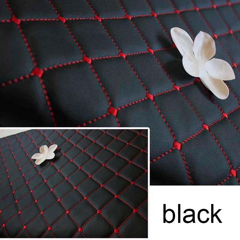 100x140cm Embroidery Quilted PVC Leather Fabric for Car Floor Mat Seat Decoration Faux Leathers Upholstery Wall Craft Material