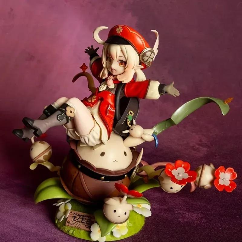 18cm Game Genshin Impact Klee PVC Anime Action Figure Kawaii Car Desktop Decoration Statue Collectible Ornament Model Toys Gifts