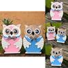 Eye-catching Wooden Owl Decor In Bright Colors Ideal For Easter Celebrations And Festive Decorations