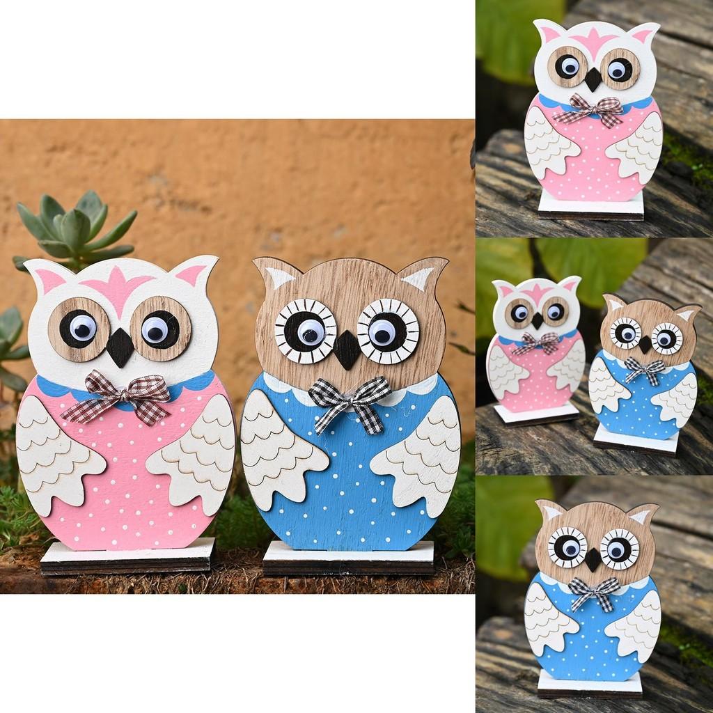 Eye-catching Wooden Owl Decor In Bright Colors Ideal For Easter Celebrations And Festive Decorations