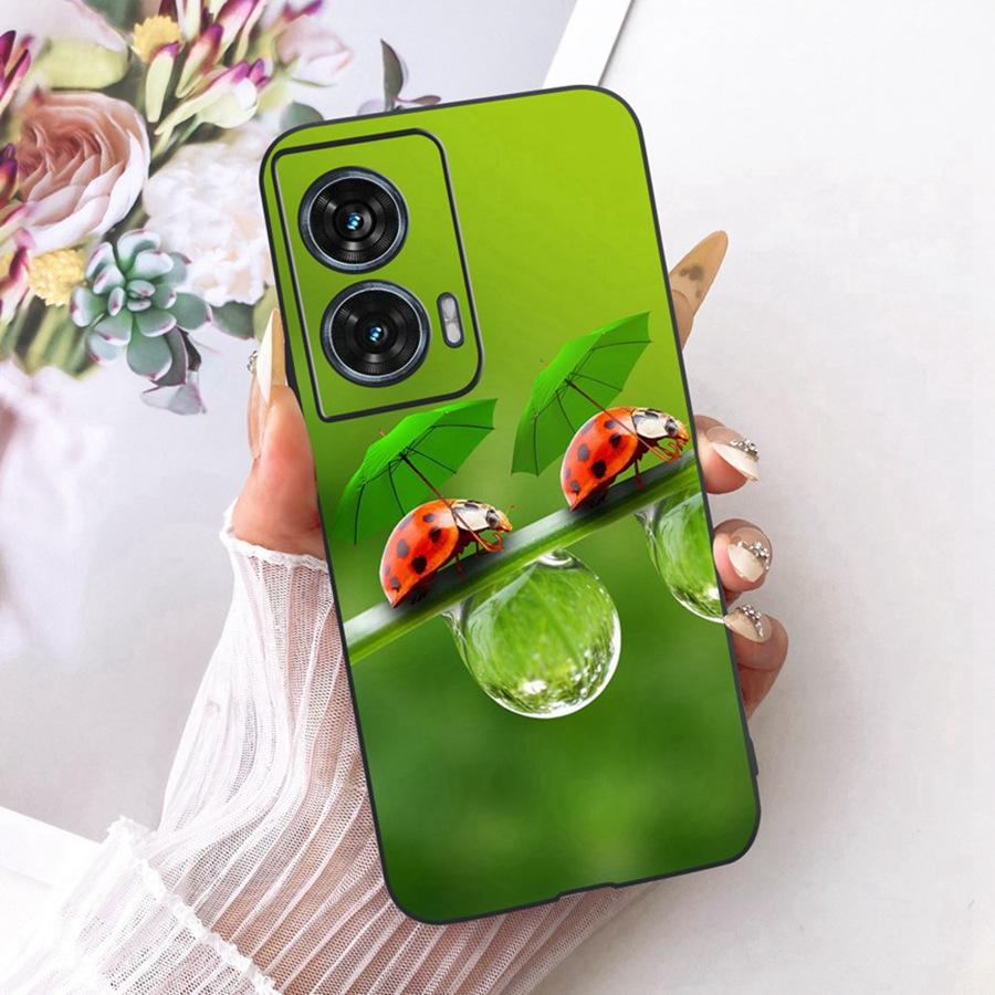 For Motorola Edge 50 Fusion Case XT2429-1 Soft TPU Flower Protective Phone Cases For Motorola G96 motog96 5G Fundas Cover Coque
