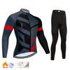 2025 Winter Thermal Fleece Cycling Jersey Set Mens Mountian Bicycle Clothes Wear Ropa Ciclismo Racing Team Bike Cycling Clothing