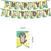 Cartoon Otter-Themed Children's Birthday Party Decoration Set: Banners, Balloons, Cake Topper Set, and Backdrop Decorations