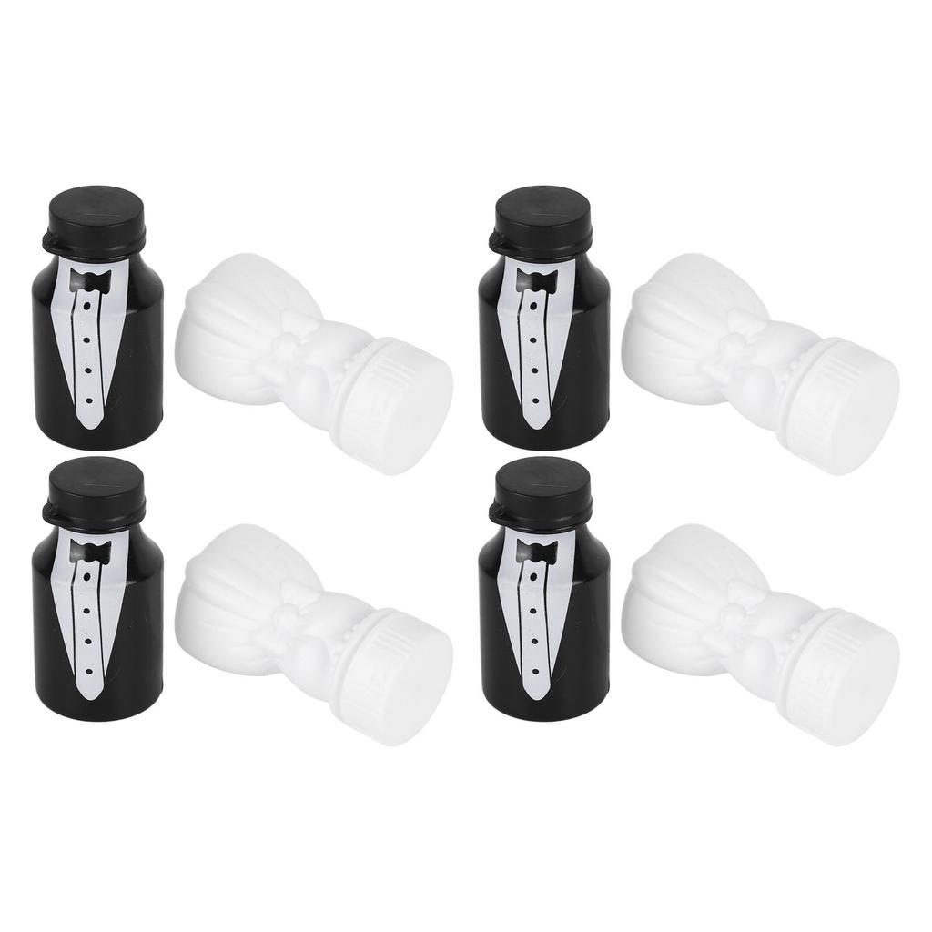 26PCS Hochzeit Seifenblasenflaschen Braut und Bräutigam Form Mini Seifenblasen Partyflasche für Jahrestag